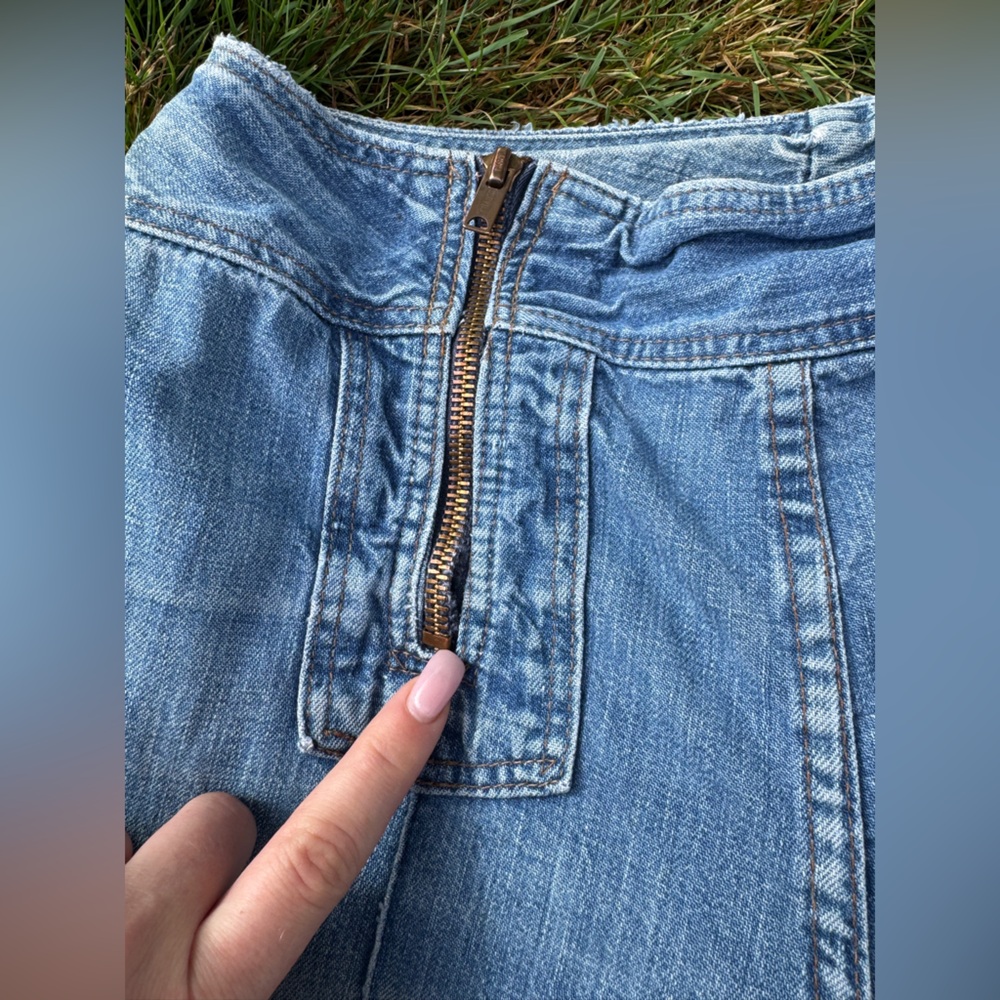 70s Vintage Wrangler Dual Front Zipper Bell Bottoms Sz 28 - Picture 5 of 12